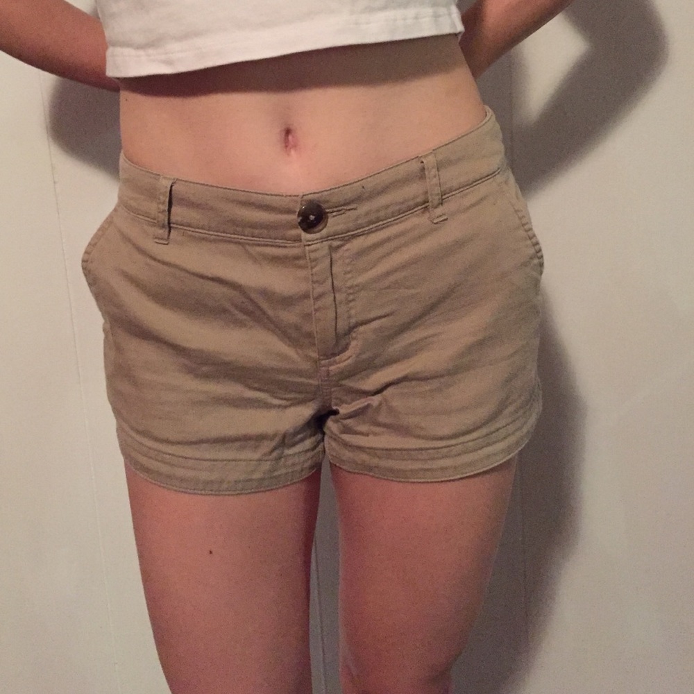 Tan cotton shorts